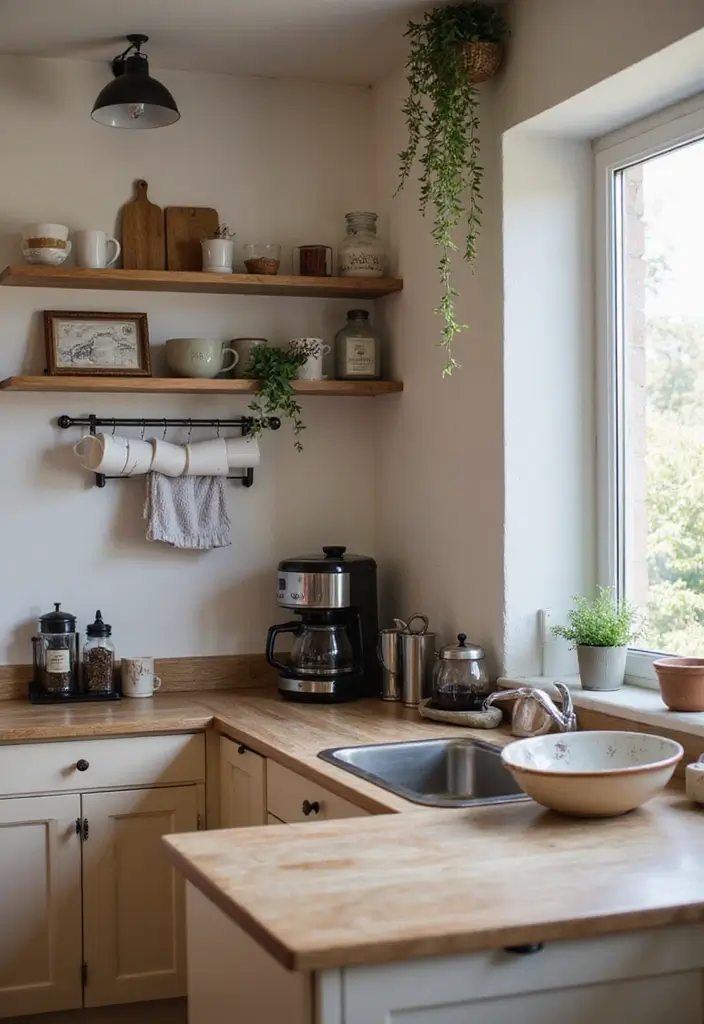 25 Cozy Kitchen Ideas Perfect for a Warm Home Vibe - 17. A Coffee Corner