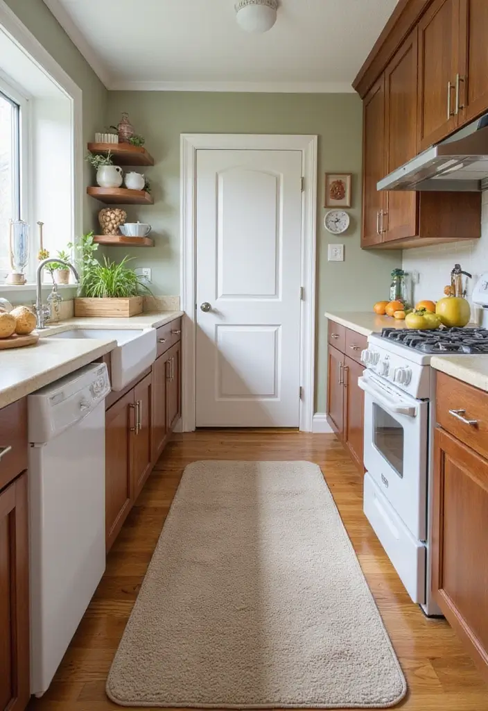 25 Cozy Kitchen Ideas Perfect for a Warm Home Vibe - 23. Soft Area Rugs