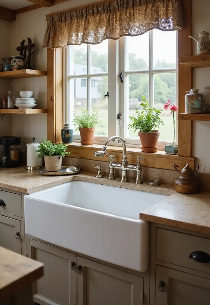 25 Cozy Kitchen Ideas Perfect for a Warm Home Vibe - 5. Farmhouse Sink