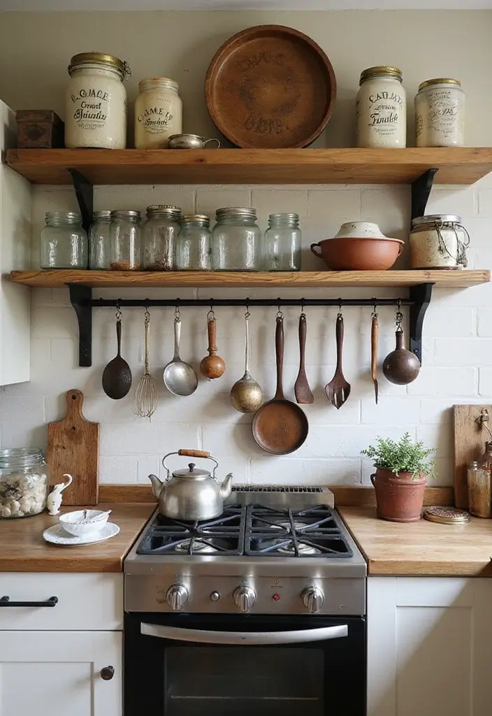 25 Cozy Kitchen Ideas Perfect for a Warm Home Vibe - 6. Vintage Kitchen Accessories