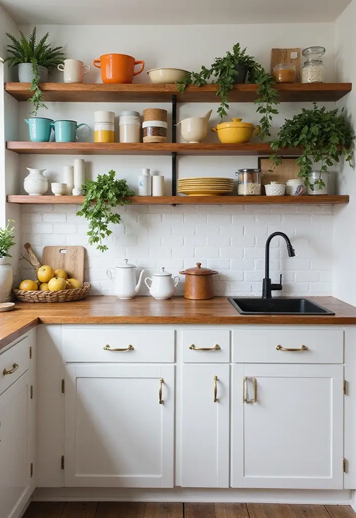 25 Cozy Kitchen Ideas Perfect for a Warm Home Vibe - 8. Open Shelving