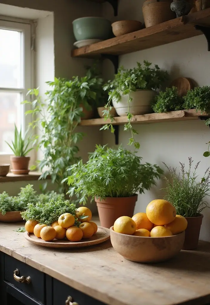 25 Cozy Kitchen Ideas Perfect for a Warm Home Vibe - 9. Natural Elements