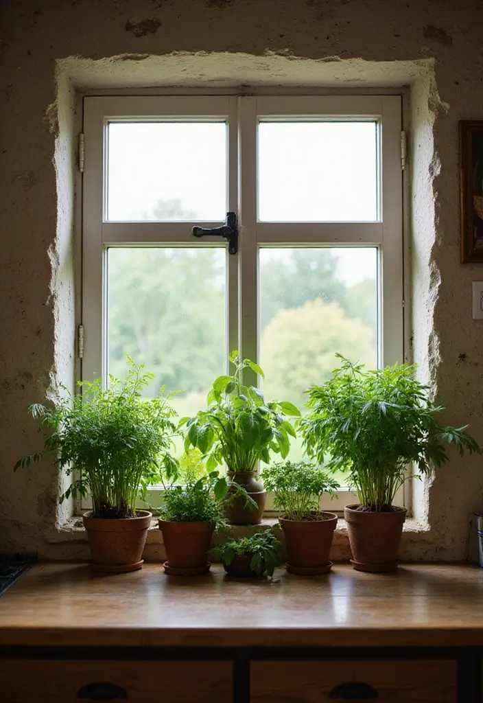 25 Farmhouse Kitchen Ideas for a Timeless Rustic Feel - 14. Herb Gardens