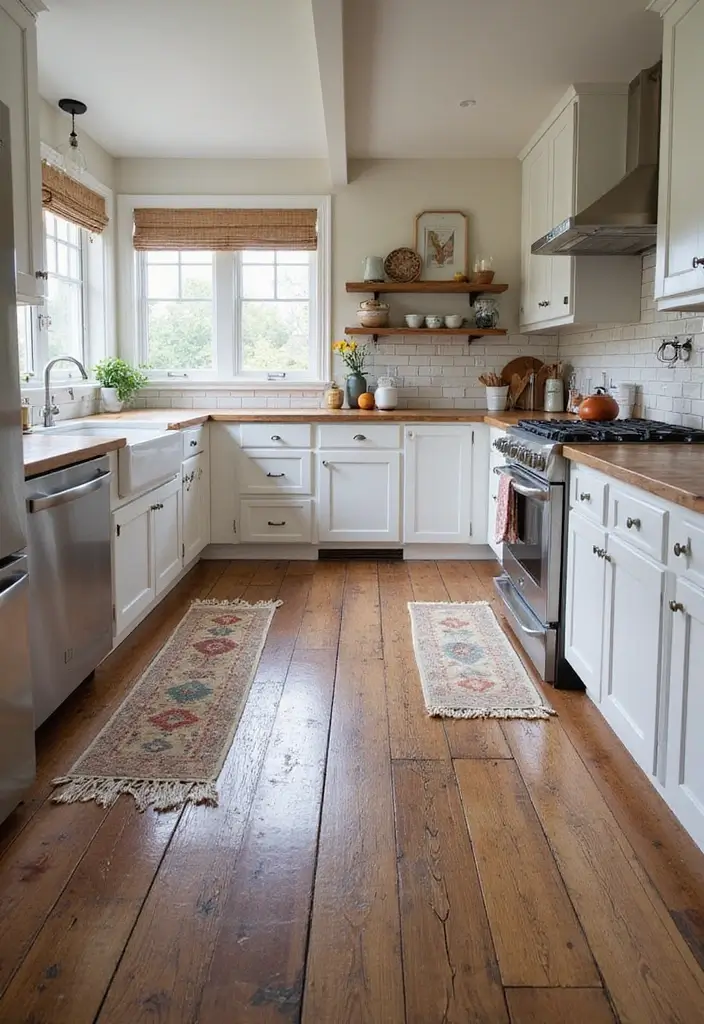 25 Farmhouse Kitchen Ideas for a Timeless Rustic Feel - 16. Rustic Flooring
