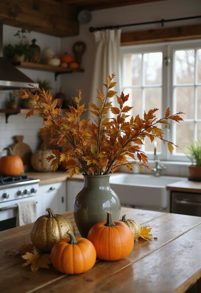 25 Farmhouse Kitchen Ideas for a Timeless Rustic Feel - 23. Seasonal Decor