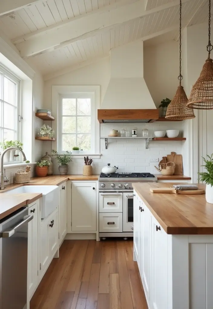 25 Farmhouse Kitchen Ideas for a Timeless Rustic Feel - 8. Neutral Color Palette