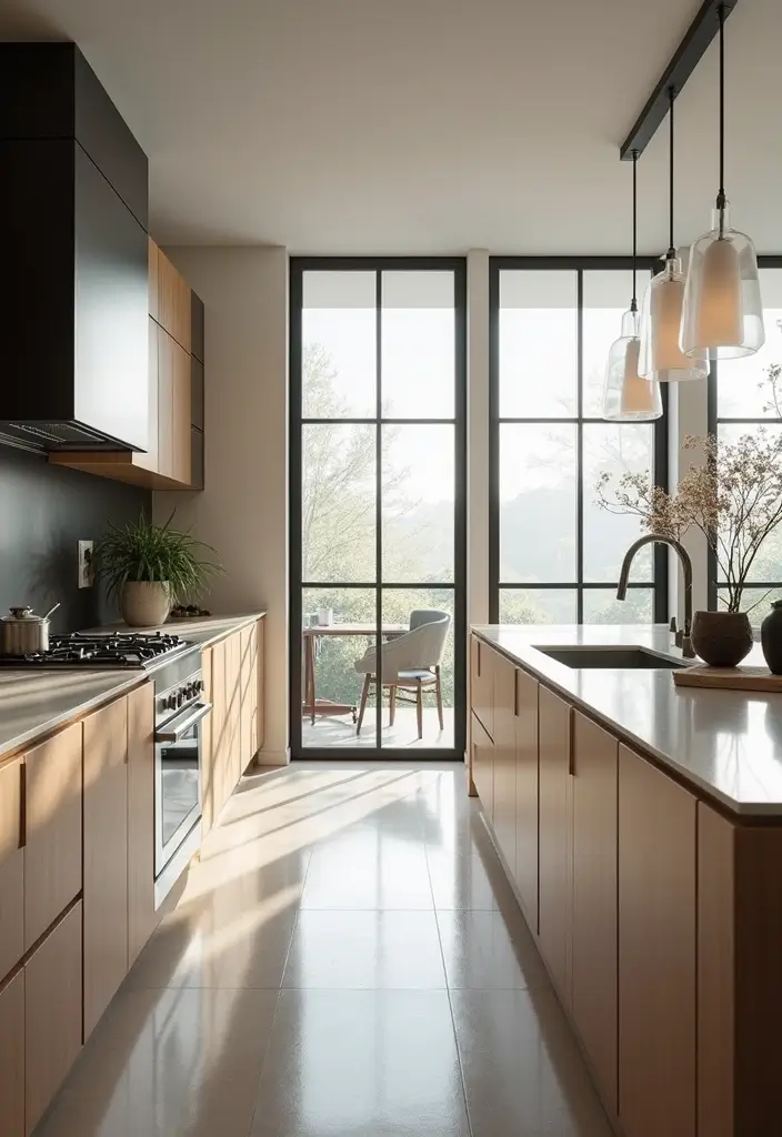 25 Kitchen Extension Ideas That Make Homes Feel Bigger - 14. Use Decorative Glass Panels