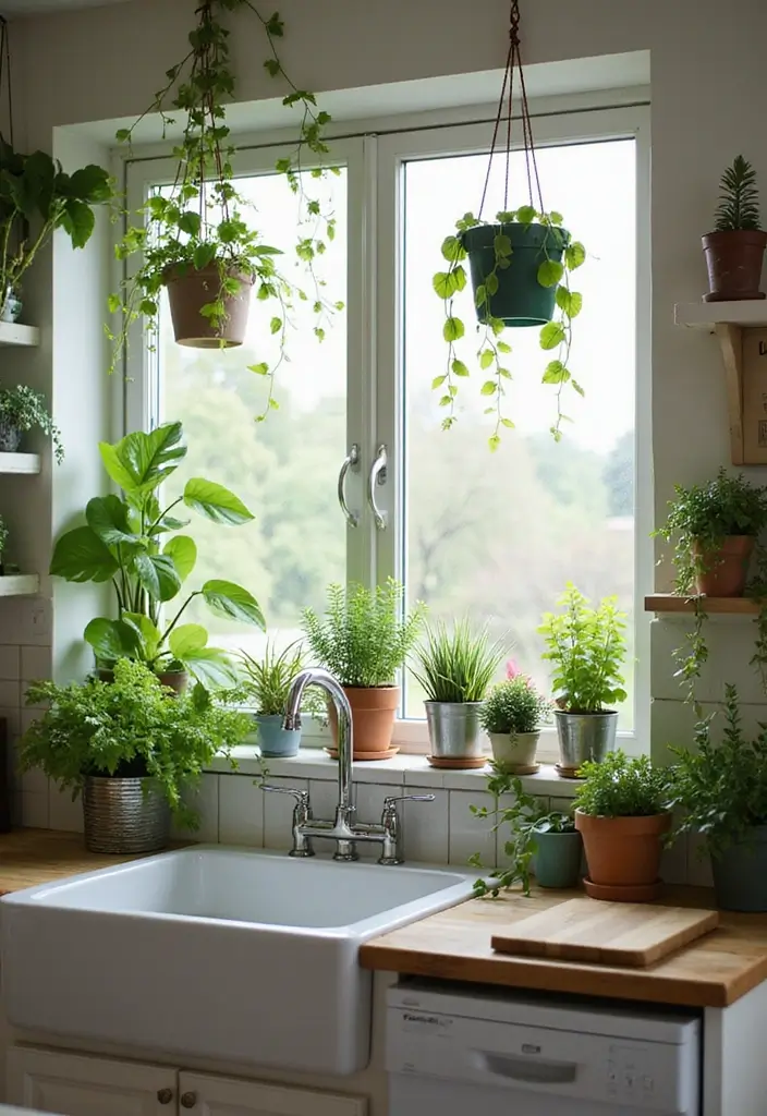 25 Kitchen Extension Ideas That Make Homes Feel Bigger - 16. Indoor Plants for Atmosphere