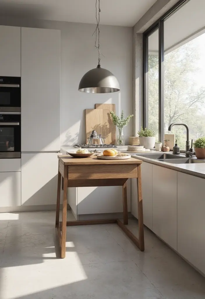 25 Kitchen Extension Ideas That Make Homes Feel Bigger - 24. Use a Foldable Table