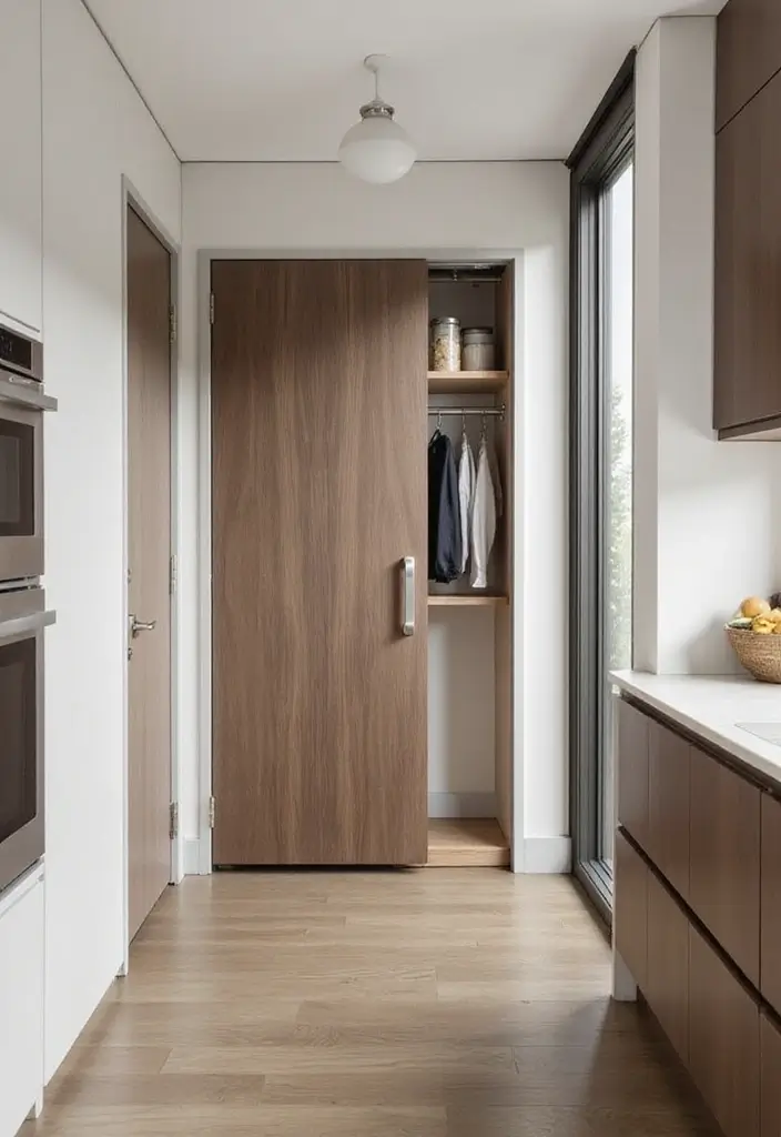 25 Narrow Kitchen Ideas That Save Every Inch of Space - 13. Sliding Doors