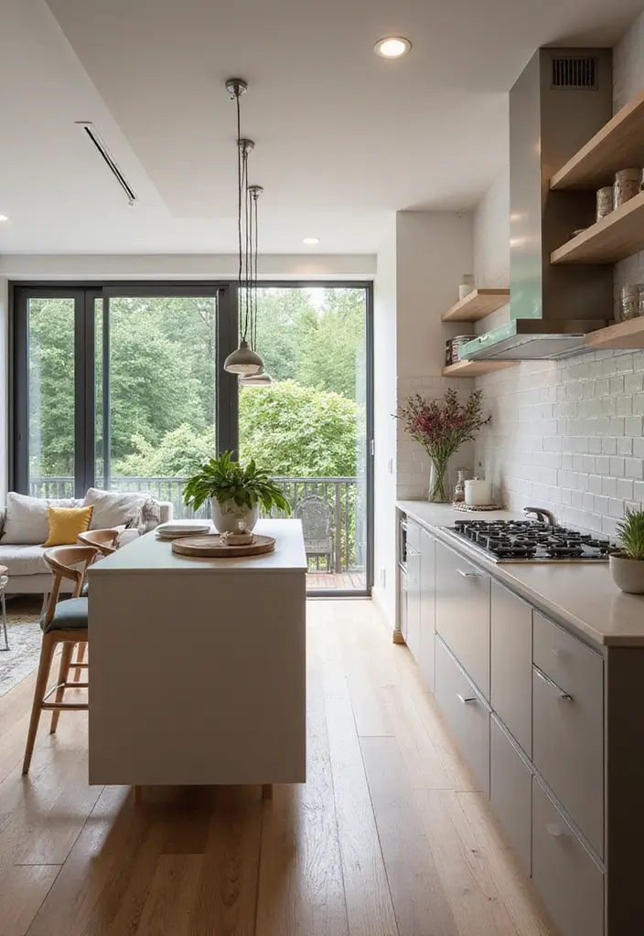 25 Narrow Kitchen Ideas That Save Every Inch of Space - 18. Open Concept Design
