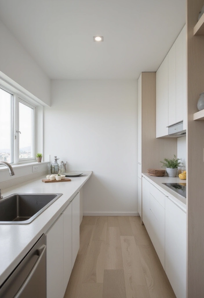 25 Narrow Kitchen Ideas That Save Every Inch of Space - 20. Minimalist Sink Solutions