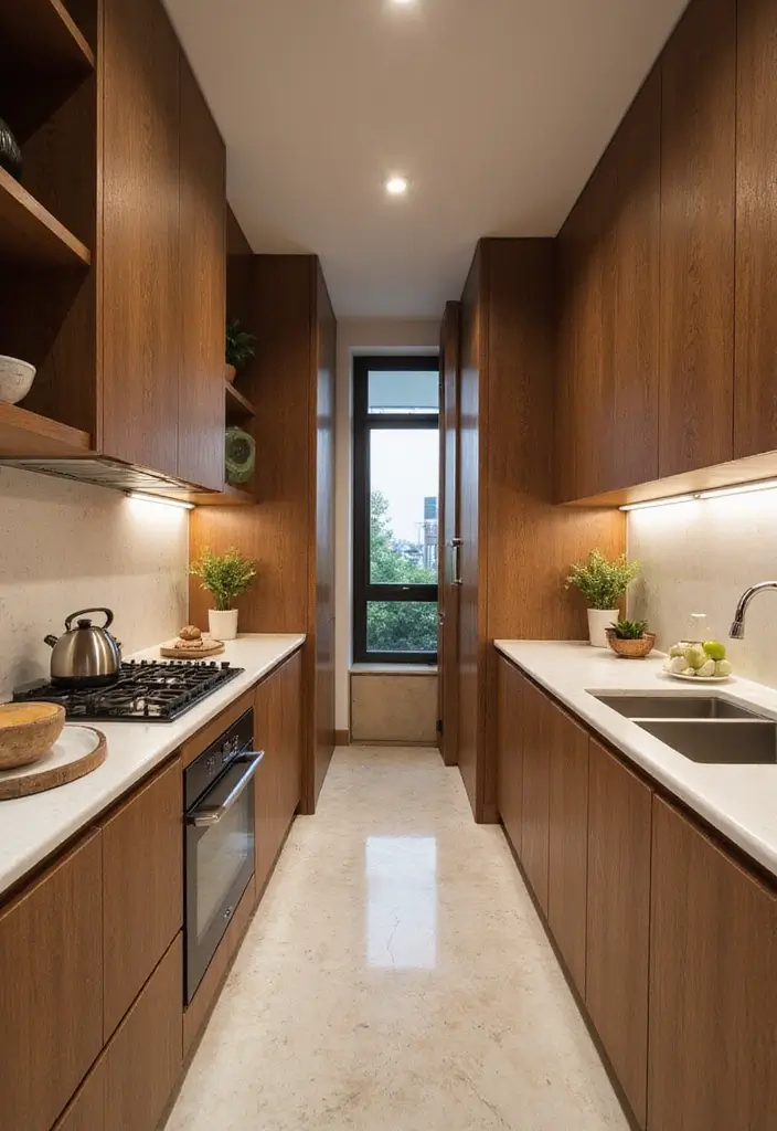 25 Narrow Kitchen Ideas That Save Every Inch of Space - 23. Textured Finishes