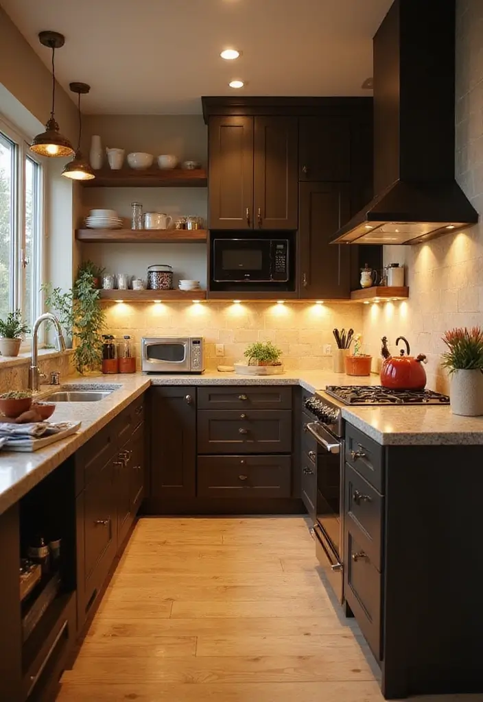 25 Narrow Kitchen Ideas That Save Every Inch of Space - 9. Smart Lighting