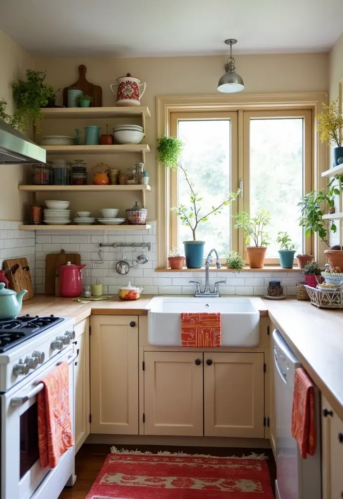 25 Small Galley Kitchen Ideas That Actually Look Big - 17. Colorful Accents