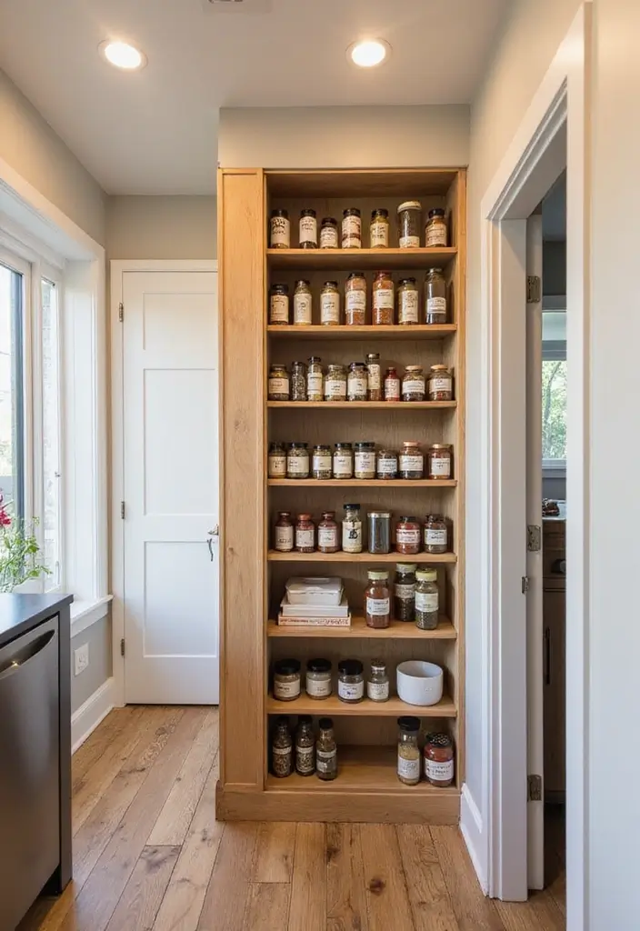 25 Small Galley Kitchen Ideas That Actually Look Big - 18. Build-in Spice Racks