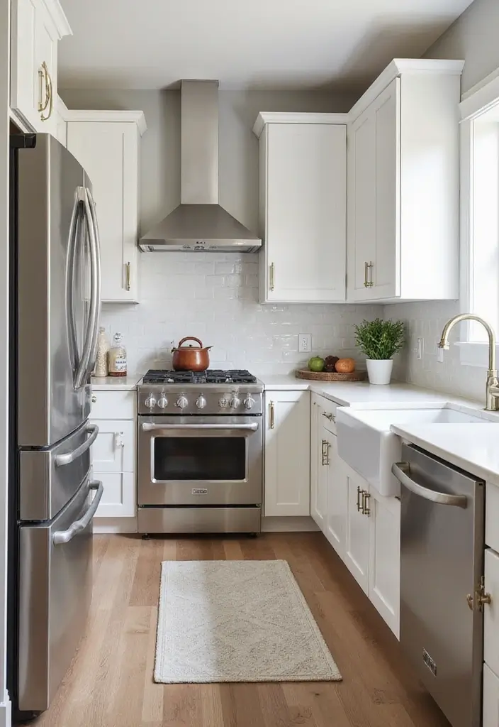 25 Small Galley Kitchen Ideas That Actually Look Big - 20. Stylish Hardware