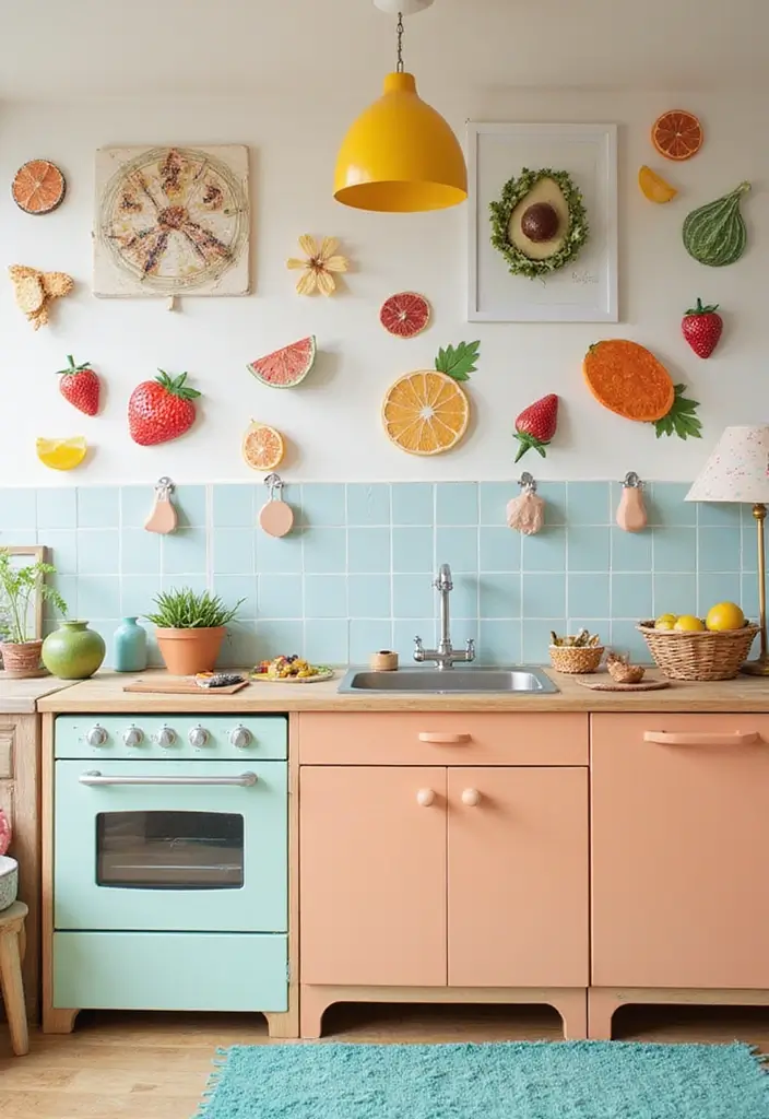 25 Toca Boca Room Kitchen Ideas That Kids Adore 8 25 Toca Boca Room Kitchen Ideas That Kids Adore - 8. Colorful Wall Art