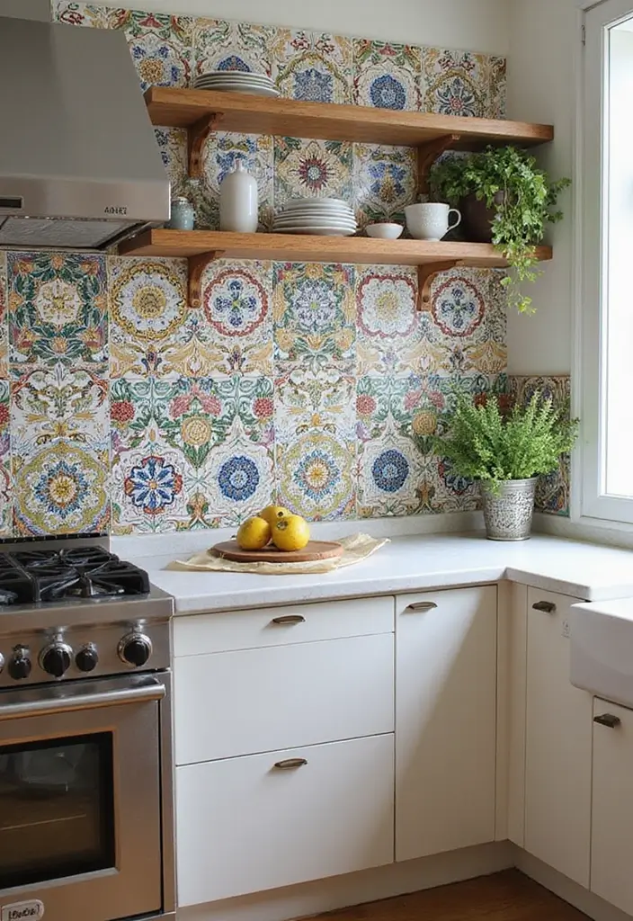 25 Unique Kitchen Backsplash Ideas That Totally Stand Out - 11. Hand-Painted Tiles