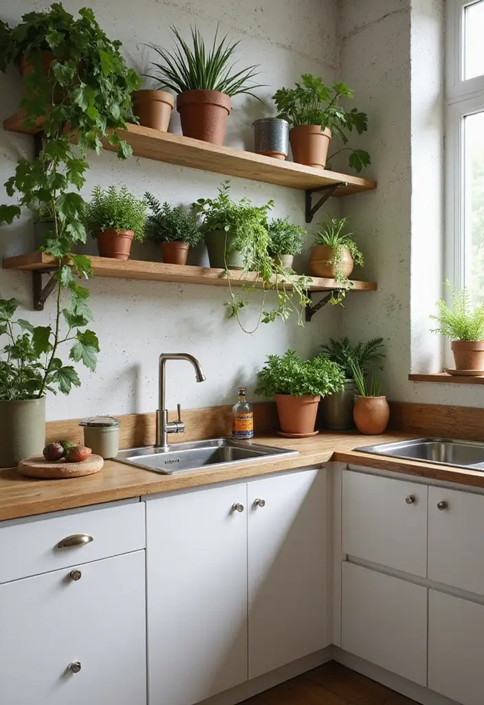 25 Unique Kitchen Backsplash Ideas That Totally Stand Out - 14. Biophilic Backsplash