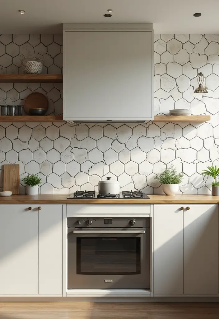 25 Unique Kitchen Backsplash Ideas That Totally Stand Out - 9. Creative Tile Shapes