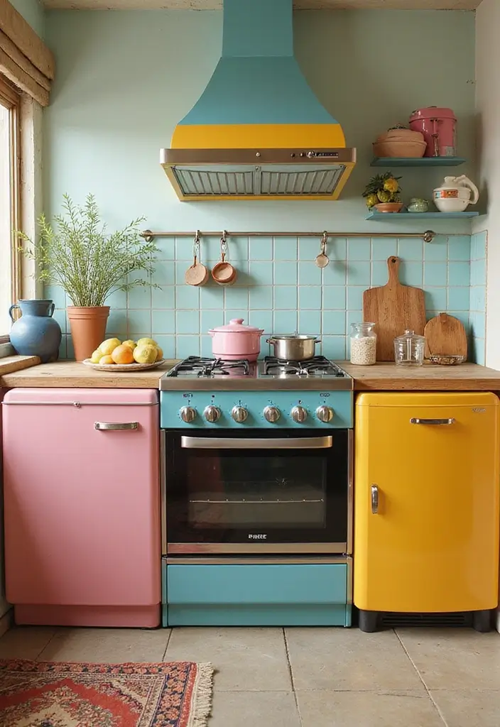 26 Boho Kitchen Ideas That Look Fun and Free 11 26 Boho Kitchen Ideas That Look Fun and Free - 11. Funky Appliances for a Fun Touch