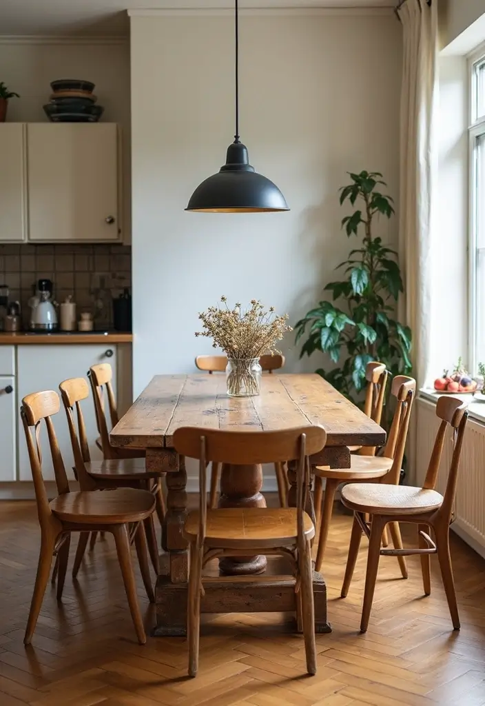 26 Boho Kitchen Ideas That Look Fun and Free 13 26 Boho Kitchen Ideas That Look Fun and Free - 13. Unique Dining Furniture