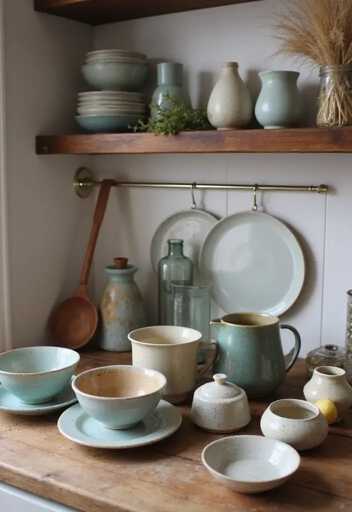 26 Boho Kitchen Ideas That Look Fun and Free 18 26 Boho Kitchen Ideas That Look Fun and Free - 18. Handmade Pottery and Ceramics