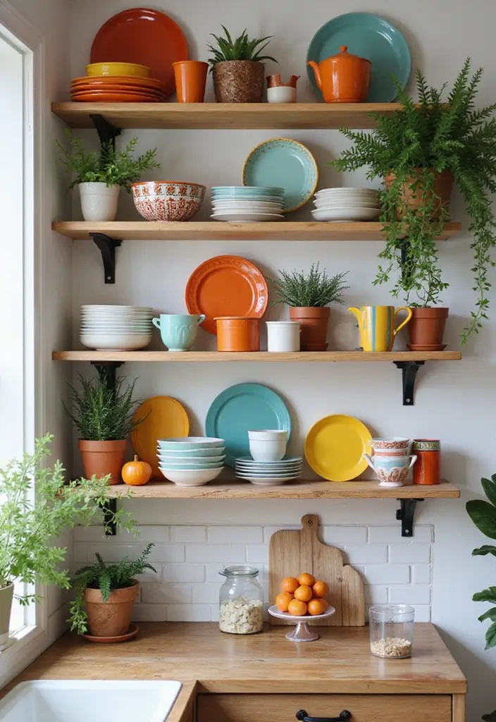 26 Boho Kitchen Ideas That Look Fun and Free 2 26 Boho Kitchen Ideas That Look Fun and Free - 2. Open Shelving for an Eclectic Display