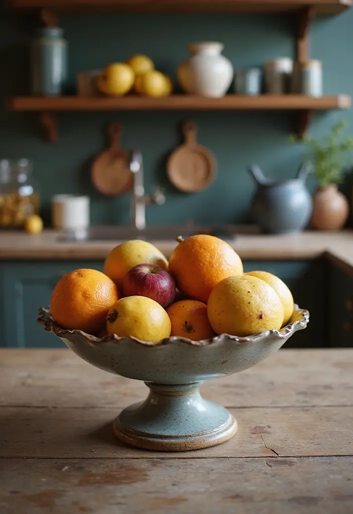 26 Fruit Basket Kitchen Ideas That Look Cute and Fresh 10 26 Fruit Basket Kitchen Ideas That Look Cute and Fresh - 10. Elegant Ceramic Fruit Bowl