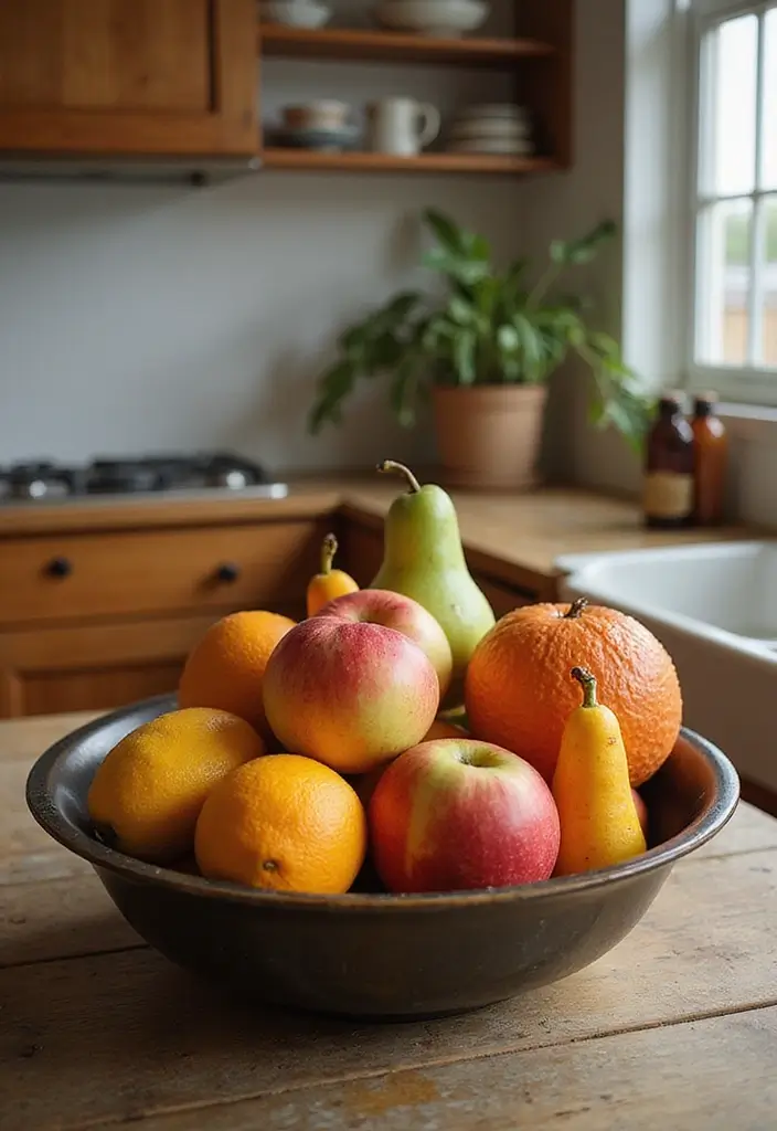 26 Fruit Basket Kitchen Ideas That Look Cute and Fresh 15 26 Fruit Basket Kitchen Ideas That Look Cute and Fresh - 15. Seasonal Fruit Arrangement