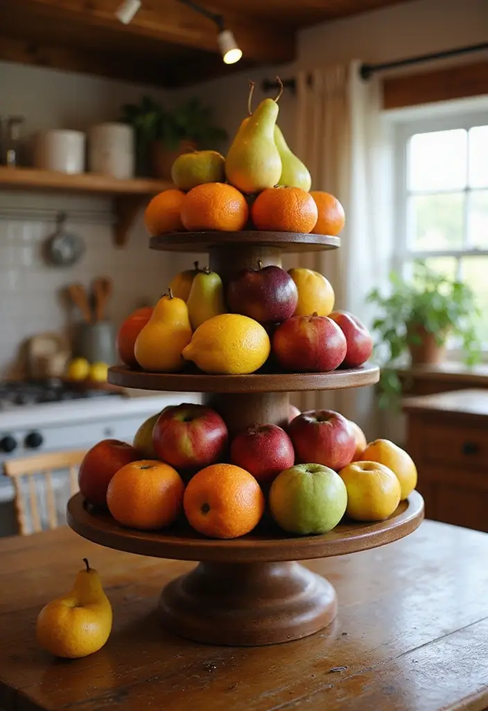 26 Fruit Basket Kitchen Ideas That Look Cute and Fresh 19 26 Fruit Basket Kitchen Ideas That Look Cute and Fresh - 19. Custom Fruit Pedestal