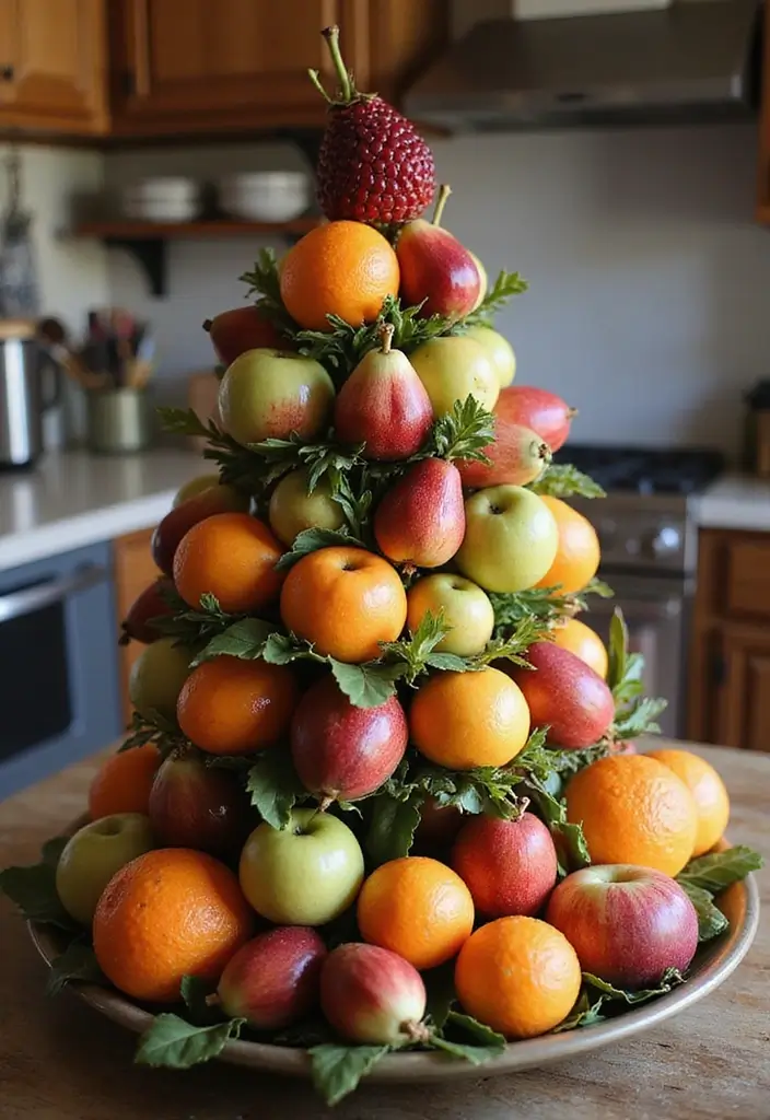 26 Fruit Basket Kitchen Ideas That Look Cute and Fresh 9 26 Fruit Basket Kitchen Ideas That Look Cute and Fresh - 9. Decorative Fruit Tiers