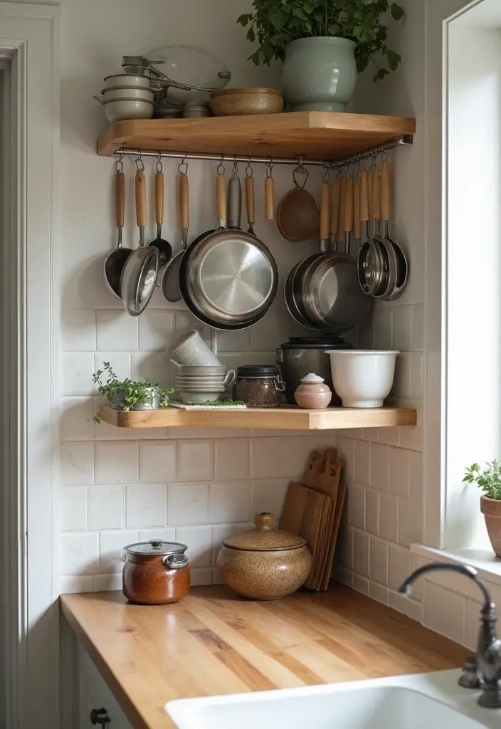 26 Kitchen Corner Ideas That Unlock Hidden Potential 10 26 Kitchen Corner Ideas That Unlock Hidden Potential - 10. Hanging Corner Storage