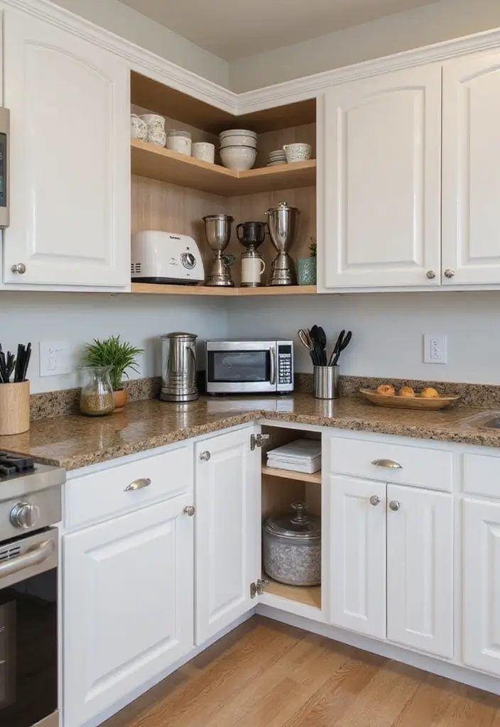 26 Kitchen Corner Ideas That Unlock Hidden Potential 15 26 Kitchen Corner Ideas That Unlock Hidden Potential - 15. Corner Appliance Garage