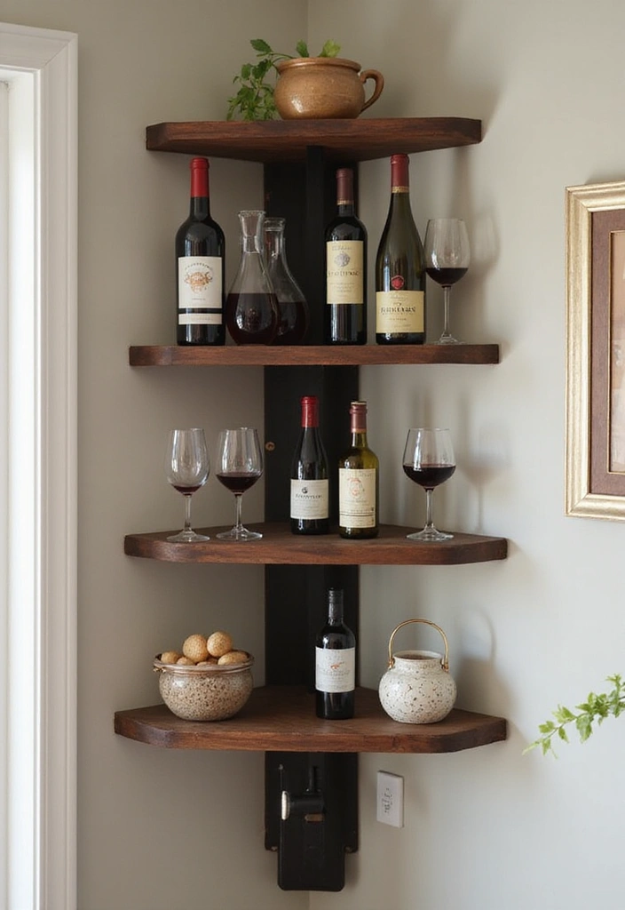 26 Kitchen Corner Ideas That Unlock Hidden Potential 5 26 Kitchen Corner Ideas That Unlock Hidden Potential - 5. Corner Wine Rack