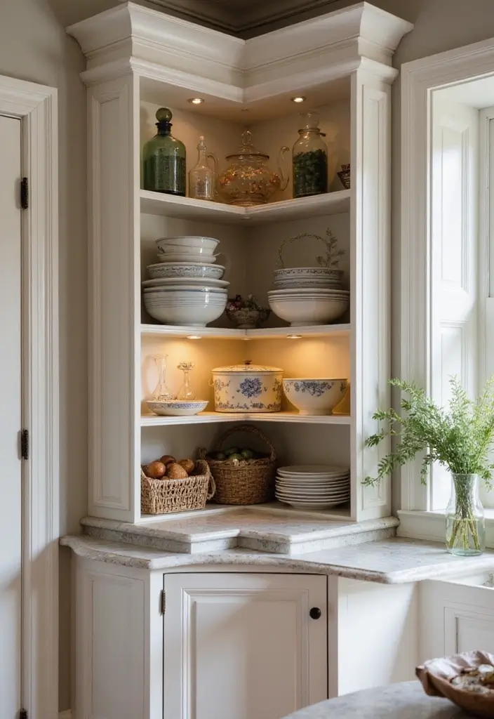 26 Kitchen Corner Ideas That Unlock Hidden Potential 9 26 Kitchen Corner Ideas That Unlock Hidden Potential - 9. Corner Cabinet Makeover