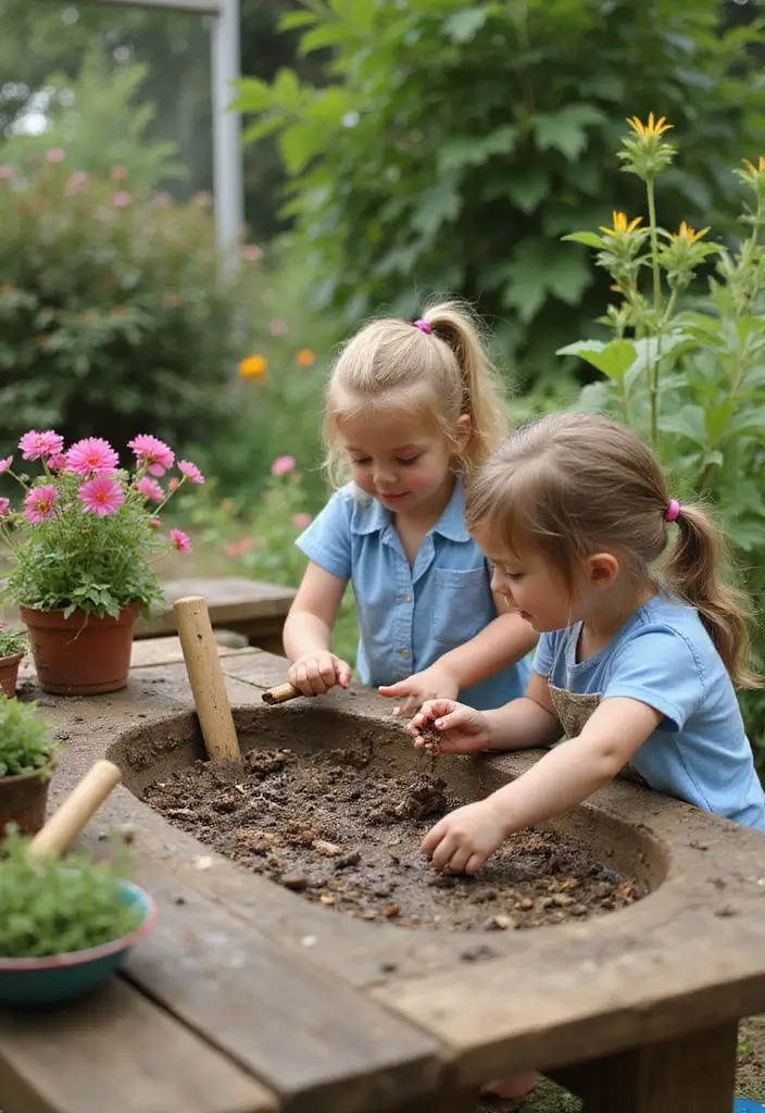 26 Mud Kitchen Ideas That Kids Will Absolutely Love - 17. Nature Exploration Mud Kitchen