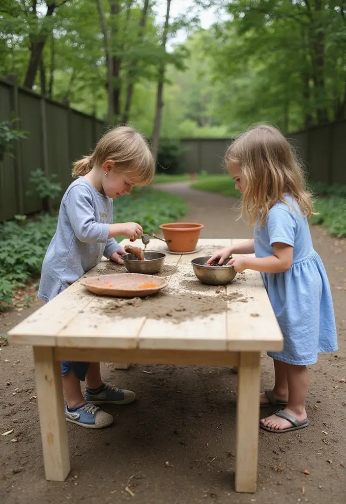 26 Mud Kitchen Ideas That Kids Will Absolutely Love - 20. Minimalist Mud Kitchen