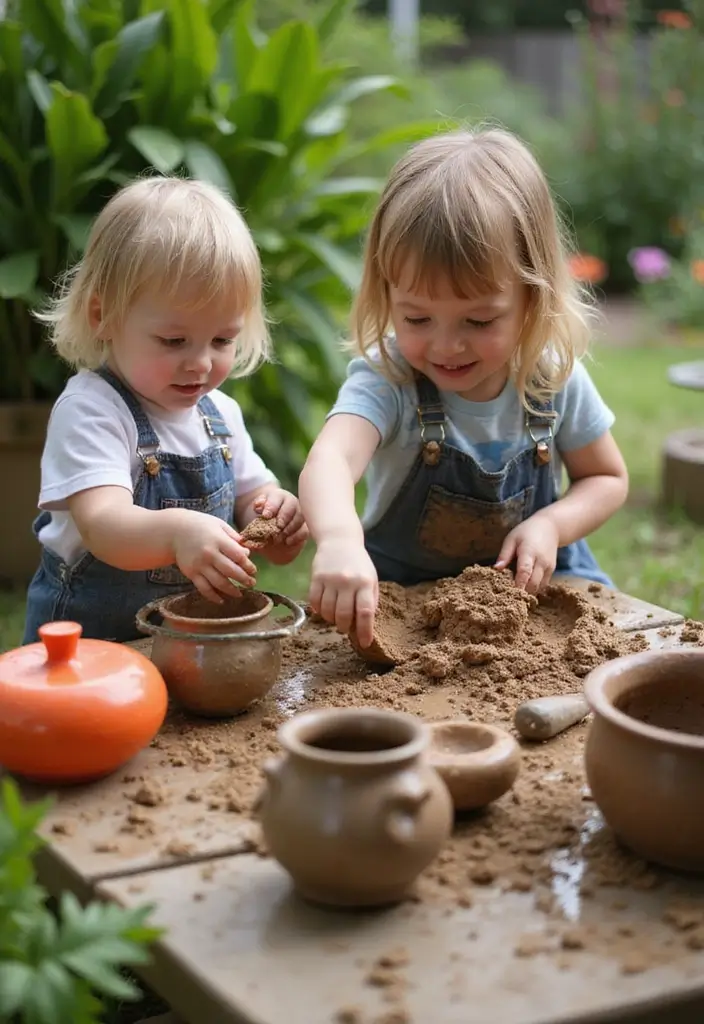 26 Mud Kitchen Ideas That Kids Will Absolutely Love - 23. Musical Mud Kitchen