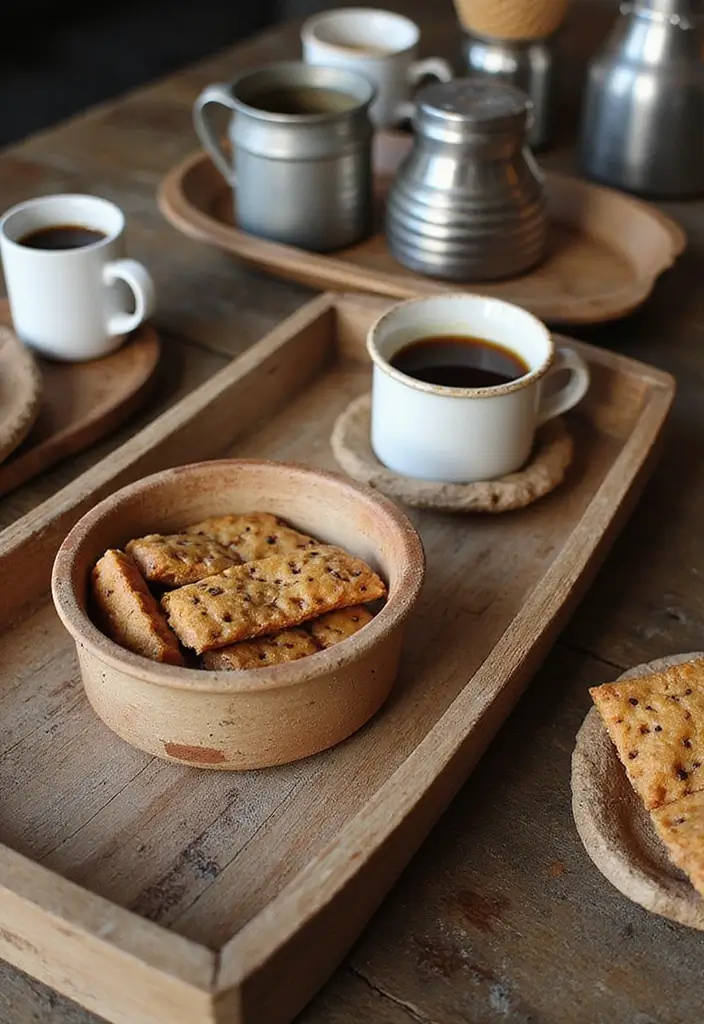 27 Coffee Bar Ideas Kitchen Counters Can’t Live Without 11 27 Coffee Bar Ideas Kitchen Counters Can’t Live Without - 11. Textured Accessories