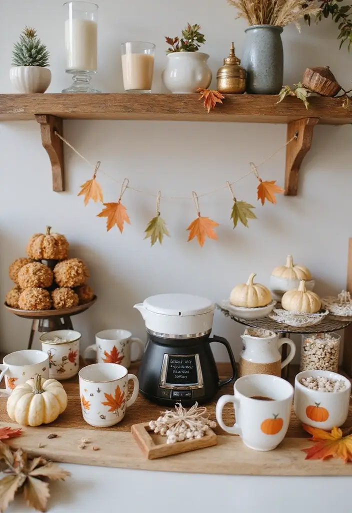 27 Coffee Bar Ideas Kitchen Counters Can’t Live Without 13 27 Coffee Bar Ideas Kitchen Counters Can’t Live Without - 13. Seasonal Decor