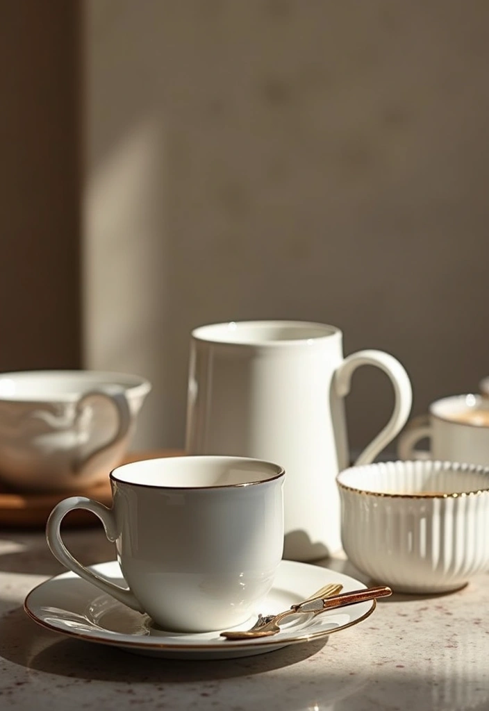 27 Coffee Bar Ideas Kitchen Counters Can’t Live Without 23 27 Coffee Bar Ideas Kitchen Counters Can’t Live Without - 23. Elegant Serveware