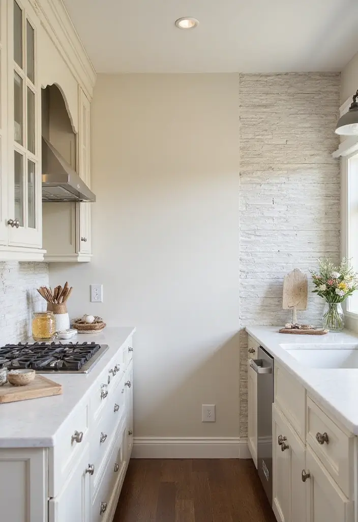 27 Cream Kitchen Ideas You’ll Want to Copy Right Away 13 27 Cream Kitchen Ideas You’ll Want to Copy Right Away - 13. Cream Accent Walls