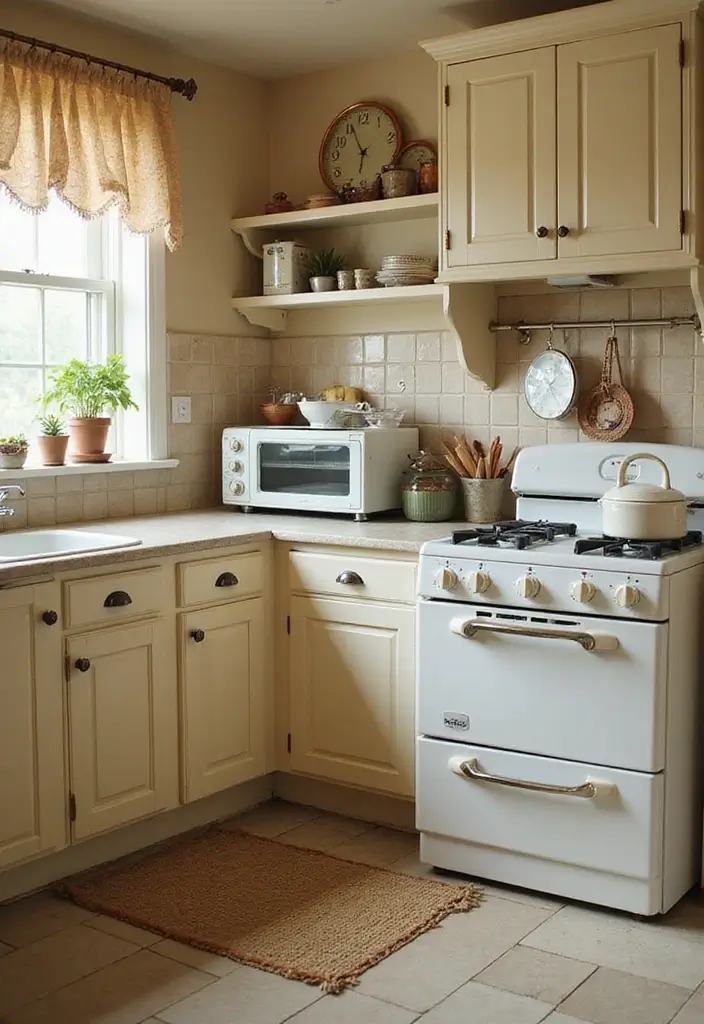 27 Cream Kitchen Ideas You’ll Want to Copy Right Away 23 27 Cream Kitchen Ideas You’ll Want to Copy Right Away - 23. Vintage Charm with Cream