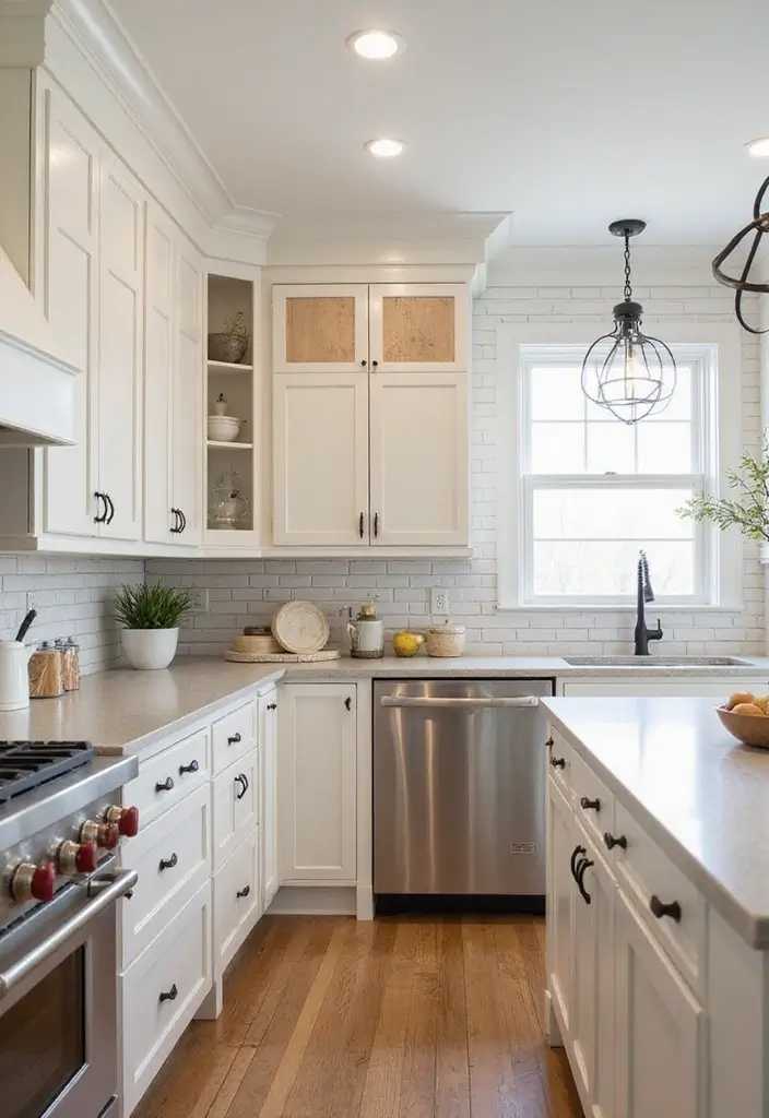 27 Cream Kitchen Ideas You’ll Want to Copy Right Away 27 27 Cream Kitchen Ideas You’ll Want to Copy Right Away - 27. Cream Modern Farmhouse