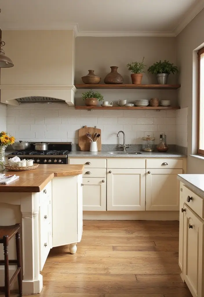 27 Cream Kitchen Ideas You’ll Want to Copy Right Away 6 27 Cream Kitchen Ideas You’ll Want to Copy Right Away - 6. Cream and Wood Combo