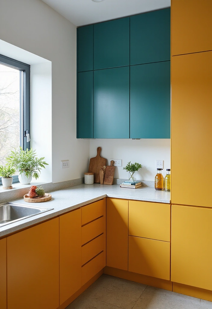 27 Kitchen Corner Cabinet Ideas to Solve Your Storage Problems 13 27 Kitchen Corner Cabinet Ideas to Solve Your Storage Problems - 13. Colorful Cabinetry