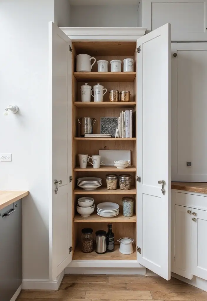 27 Kitchen Corner Cabinet Ideas to Solve Your Storage Problems 16 27 Kitchen Corner Cabinet Ideas to Solve Your Storage Problems - 16. Dual-Level Cabinets