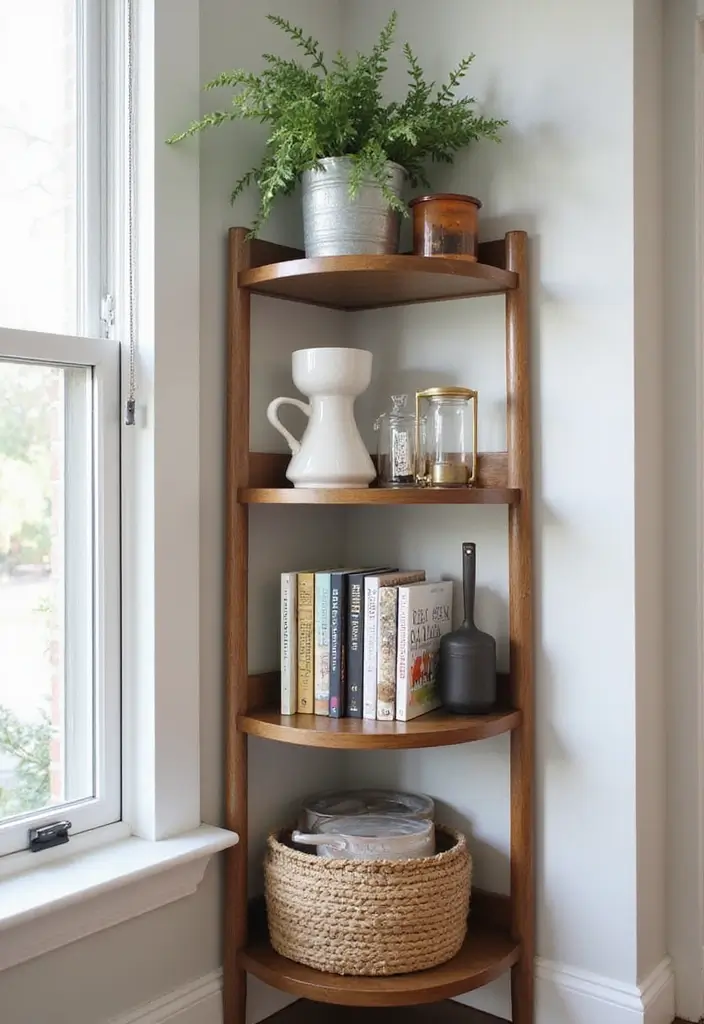 27 Kitchen Corner Cabinet Ideas to Solve Your Storage Problems 7 27 Kitchen Corner Cabinet Ideas to Solve Your Storage Problems - 7. Creative Corner Rack Designs